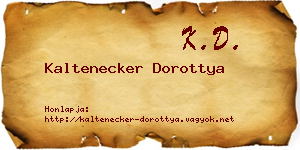 Kaltenecker Dorottya névjegykártya