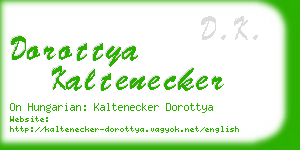 dorottya kaltenecker business card